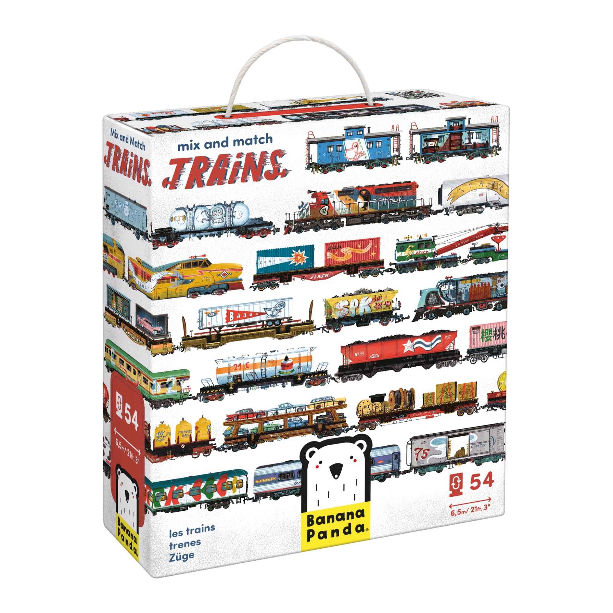 Banana Panda Mix & Match Trains Puzzle | The Kid Collective – The